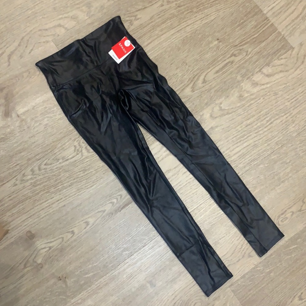 Black Leather Spankx